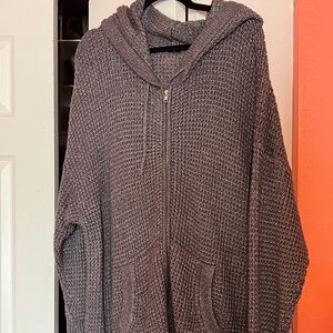 Torrid Zip Up Knit Hooded Sweater NWT Sz 4